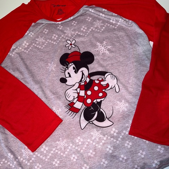 Disney Winter Woman PJ Set Christmas/Holiday Minnie Mouse Size L/XL - Picture 5 of 11